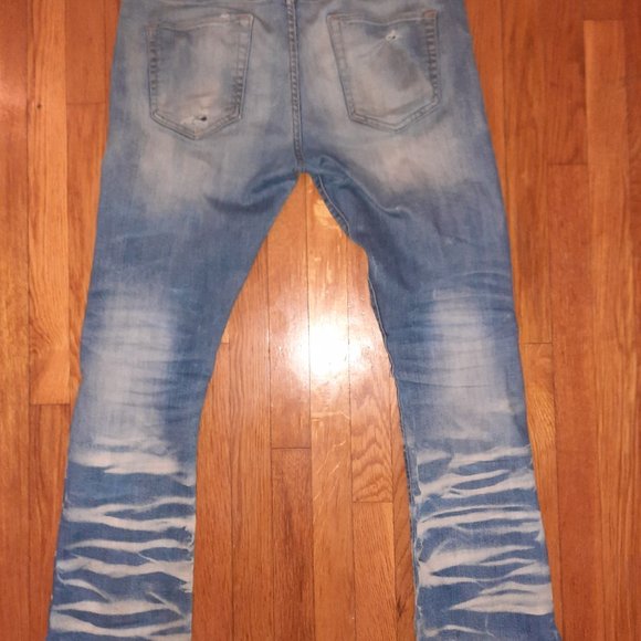 Custom-made "Golden" Jeans!!! Sixe 36 - Picture 4 of 6